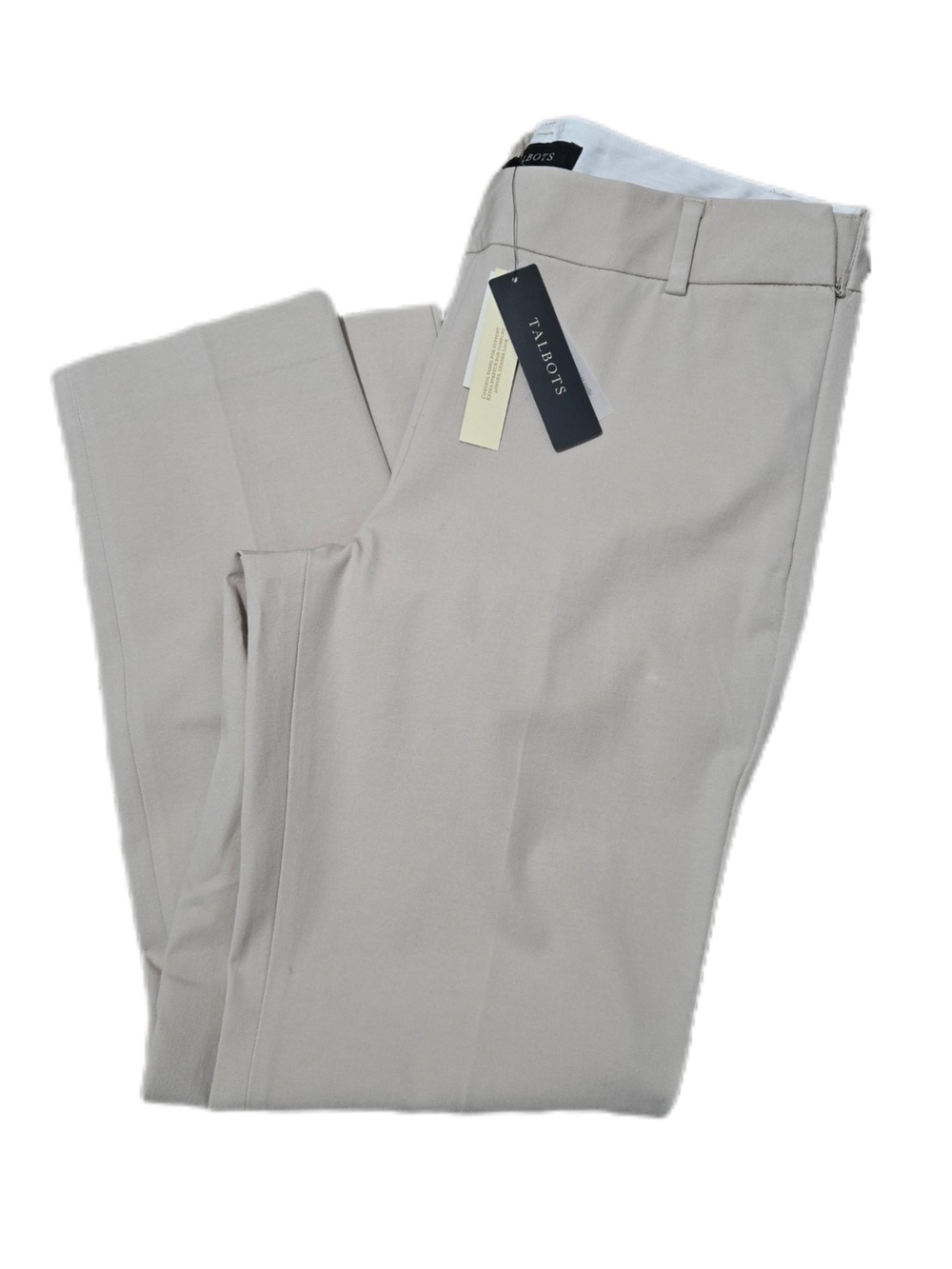 Talbots Slimming Heritage Women Trouser Light Beige Khaki Dress Slacks